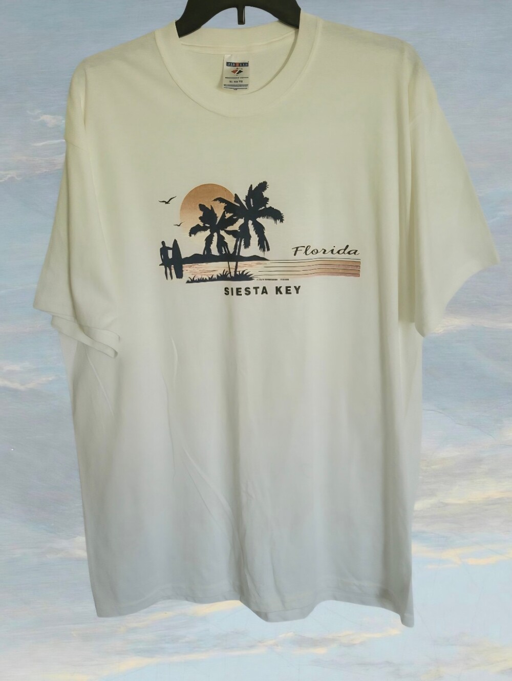 Siesta Key Florida Cream Short-Sleeve Graphic Tee NWOT